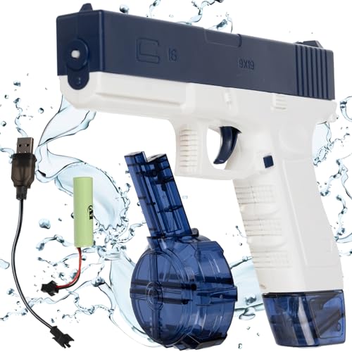 Elektrische Wasserpistole Automatisch Akku-betrieben Zwei Magazine Lange Reichweite Wasserspielzeug Blau 23189 Elektrische Wasserpistole Automatisch Akku-betrieben Zwei Magazine Lange Reichweite Wasserspielzeug Blau 23189 von KRUZZEL