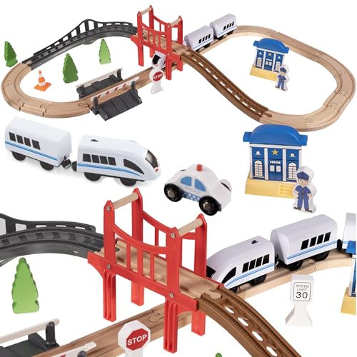 KRUZZEL Holzeisenbahn Batteriebetrieben Magneteisenbahn 37 Elemente Set 3,2 m 22646 KRUZZEL Holzeisenbahn Batteriebetrieben Magneteisenbahn 37 Elemente Set 3,2 m 22646 von KRUZZEL