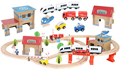 KRUZZEL Holzspielzeug Zug Holzbahn Eisenbahn Kinder Autobahn Eimer Top Mountain mit Behälter 9362 KRUZZEL Holzspielzeug Zug Holzbahn Eisenbahn Kinder Autobahn Eimer Top Mountain mit Behälter 9362 von KRUZZEL