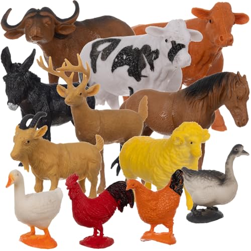 KRUZZEL Bauernhoftiere Set 12 landwirtschaftliche Tierfiguren Realistische Scheunentiere Farm World Lernspielzeug für Kinder ab 3 Jahren 24854 KRUZZEL Bauernhoftiere Set 12 landwirtschaftliche Tierfiguren Realistische Scheunentiere Farm World Lernspielzeug für Kinder ab 3 Jahren 24854 von KRUZZEL