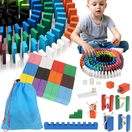 KRUZZEL Domino Set Holz Dominosteine für Kinder Hindernisse 360-tlg 22914 KRUZZEL Domino Set Holz Dominosteine für Kinder Hindernisse 360-tlg 22914 von KRUZZEL