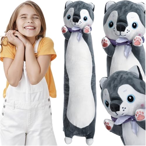 KRUZZEL Körperkissen Kinder Kuscheltier Langer Plüschhund 75 cm Seitenschläferkissen Body Pillow für Babys Kleinkinder ab 0+ Jahren 24714 KRUZZEL Körperkissen Kinder Kuscheltier Langer Plüschhund 75 cm Seitenschläferkissen Body Pillow für Babys Kleinkinder ab 0+ Jahren 24714 von KRUZZEL