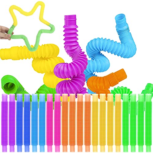 KRUZZEL Mini Pop Röhren Spielzeug Stretchrohr Sensorik Spielzeug Pop Tubes 19739, Menge:20 Stück von KRUZZEL