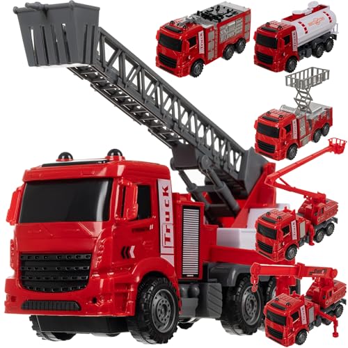 KRUZZEL Reibungsgetriebenes Feuerwehrautos Set 6 Spielzeugautos Feuerwehr Spielzeug für Kinder 24631 KRUZZEL Reibungsgetriebenes Feuerwehrautos Set 6 Spielzeugautos Feuerwehr Spielzeug für Kinder 24631 von KRUZZEL
