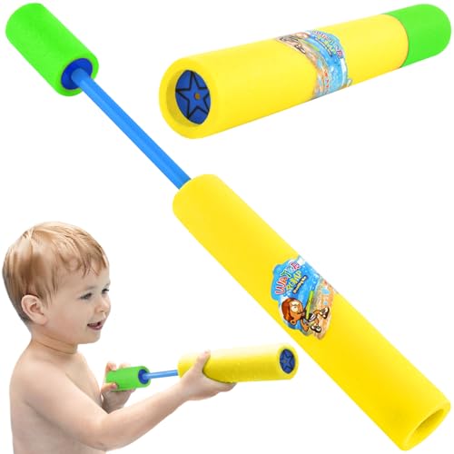 KRUZZEL Wasserpistole 10 m Reichweite Schaumstoff Spritzpistole für Garten Pool Strand 23424 von KRUZZEL