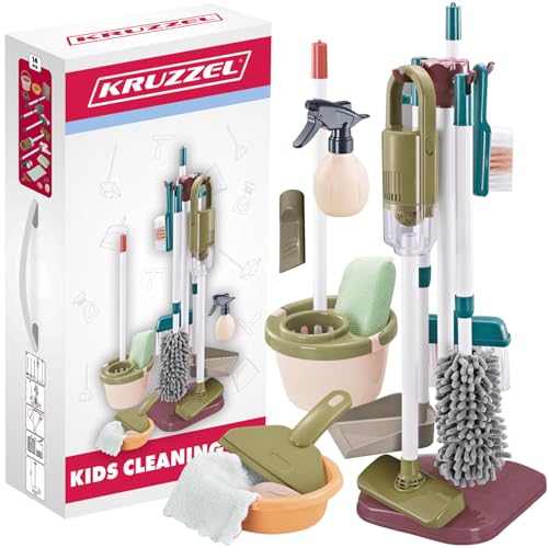 Reinigungsspielzeug Set 15-teilig Cleaning Station Wischmop Staubsauger mit Saugfunktion Reinigungsutensilien für Kinder 24813 Reinigungsspielzeug Set 15-teilig Cleaning Station Wischmop Staubsauger mit Saugfunktion Reinigungsutensilien für Kinder 24813 von KRUZZEL