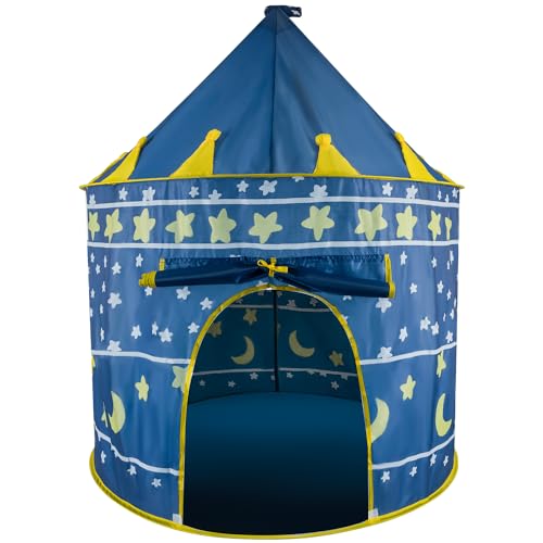 Speilzelt für Kinder Zauberer-Schloss Sternenhimmel Indoor Outdoor Blau 23474 von KRUZZEL