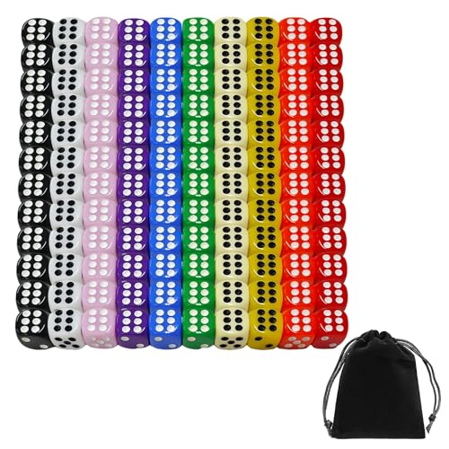 120 Stück 6-Seitige Würfel Mit 1 Stück Aufbewahrungstasche, Würfel Mit Abgerundeten Ecken, Standard-Gaming-Würfel, Mini-Würfel, Gaming-Würfel-Set, Zehnfarbige Würfel, Zahlenlehrwürfel. 120 Stück 6-Seitige Würfel Mit 1 Stück Aufbewahrungstasche, Würfel Mit Abgerundeten Ecken, Standard-Gaming-Würfel, Mini-Würfel, Gaming-Würfel-Set, Zehnfarbige Würfel, Zahlenlehrwürfel. von KRYMSON