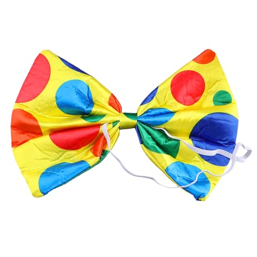 KRYMSON Clown-Fliege, Gelbe Schleifen, Bekleidungszubehr, Clown-Schleifen Um Den Hals, Lustige Bunte Gepunktete Fliegen, 2 Stck, 25 x 16 cm, Unisex-Erwachsene KRYMSON Clown-Fliege, Gelbe Schleifen, Bekleidungszubehr, Clown-Schleifen Um Den Hals, Lustige Bunte Gepunktete Fliegen, 2 Stck, 25 x 16 cm, Unisex-Erwachsene von KRYMSON