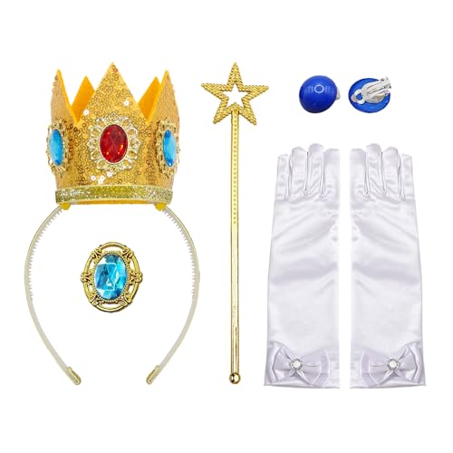 KRYMSON 1 Set Prinzessin Peach Kostümzubehör, Märchenhaftes Prinzessinnen-Kostüm, Verkleidung Für Karneval, Halloween, Weihnachten, Party Und Abschlussball Für Mädchen. KRYMSON 1 Set Prinzessin Peach Kostümzubehör, Märchenhaftes Prinzessinnen-Kostüm, Verkleidung Für Karneval, Halloween, Weihnachten, Party Und Abschlussball Für Mädchen. von KRYMSON