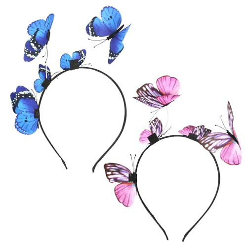 KRYMSON 2 Stück Schmetterlings-Stirnbänder, Feen-Stirnbänder, Elfen-Stirnbänder, Schmetterlingsflügel-Haar-Accessoires, Cosplay-Haar-Accessoires, Damen-Haar-Accessoires KRYMSON 2 Stück Schmetterlings-Stirnbänder, Feen-Stirnbänder, Elfen-Stirnbänder, Schmetterlingsflügel-Haar-Accessoires, Cosplay-Haar-Accessoires, Damen-Haar-Accessoires von KRYMSON