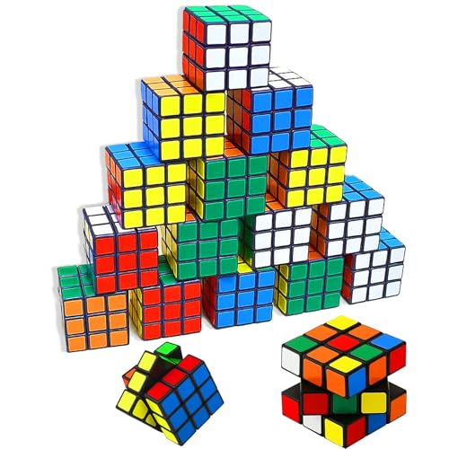 16 Stücke Mini Zauberwürfel Set, Geduldsspiel Kinder für unterwegs, Zauberwürfel 3x3 als Reisespiel und Geburtstagsgeschenk für Mädchen und Jungen 16 Stücke Mini Zauberwürfel Set, Geduldsspiel Kinder für unterwegs, Zauberwürfel 3x3 als Reisespiel und Geburtstagsgeschenk für Mädchen und Jungen von KRYMXAR