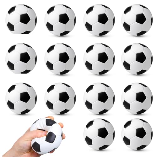KRYMXAR 14 Stück Mini Fußball, Mini Ball für Kinder und Erwachsene, Softball Fussball, 4 cm, Ideal für Party, Pool und Büro von KRYMXAR
