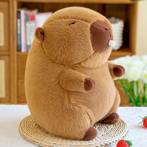 KRYMXAR Capybara Kuscheltier, Weiches Capybara Plüschtier, Niedliches Spielzeug, Ideal für Schlafzimmer, Wohnzimmer und Büro, Geburtstag und Weihnachten von KRYMXAR