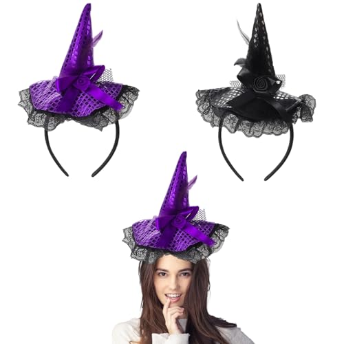 Hexenhut Kinder, Zauberhut für Damen und Kinder, 2 Stück Hexenhut für Halloween, Karneval und Kostümpartys Hexenhut Kinder, Zauberhut für Damen und Kinder, 2 Stück Hexenhut für Halloween, Karneval und Kostümpartys von KRYMXAR