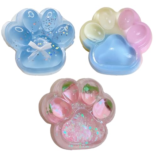 Katzenpfoten Squishy, 3 Stück Squishy Pfote, Spielzeug für Stressabbau, perfekt für Kinder und Erwachsene von KRYMXAR