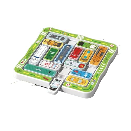 Smart Games Rush Hours Spiel, Logikspiele Ab 8 Jahre, Autospiele Kinder Ab 4, 400 Herausforderungen, Lernspielzeug für Verkehrserziehung, Familienspiel Für Reisen Und Zuhause von KRYMXAR