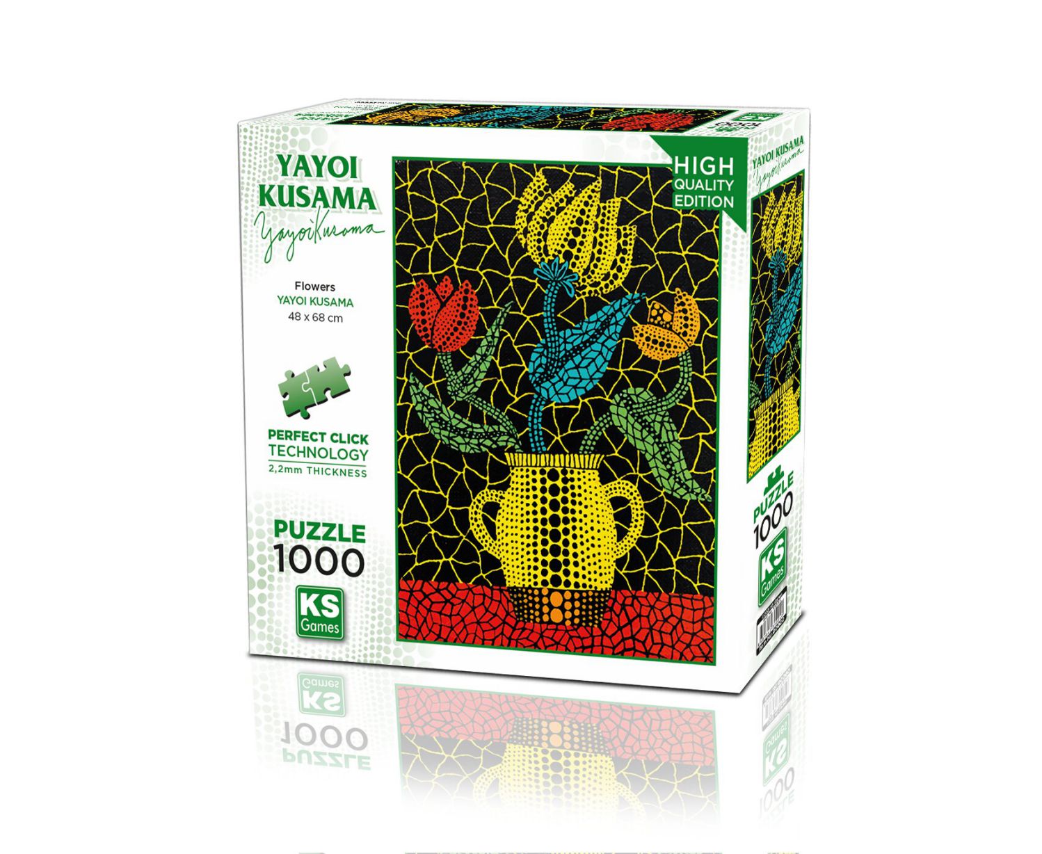 KS Games Puzzle 1000 Teile - Yayoi Kusama: Blumen (gelbe Vase) - von KS Games