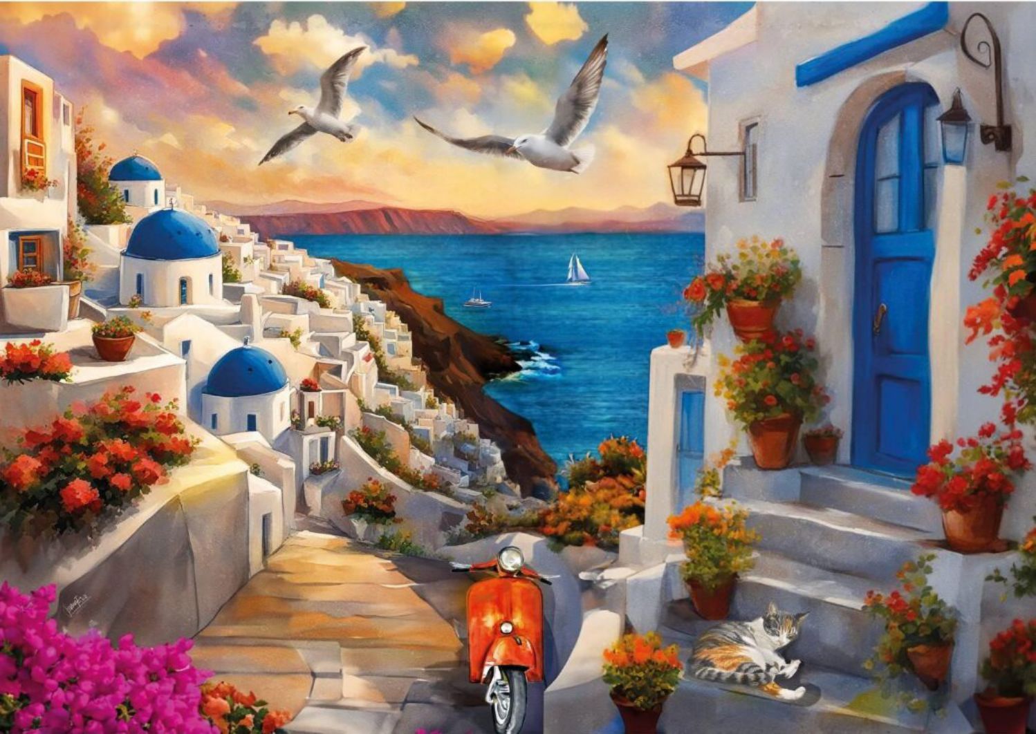 KS Games Puzzle 500 Teile - Santorini - von KS Games