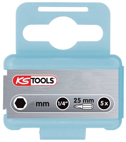 KS Tools 910.2258 Sechskant-Bit Edelstahl V2A rostfrei C 6.3 5St. von KS Tools