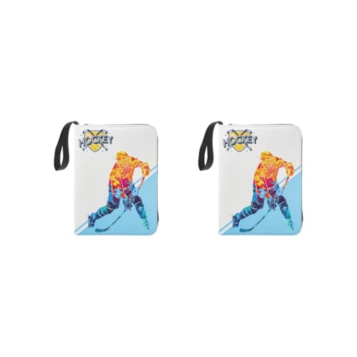 2 Set Hockey-Kartenbinder mit Ärmeln, Karten-Organizer für Sportspielkarten, Fußball, Blau, 24,5 x 18 x 4,5 cm 2 Set Hockey-Kartenbinder mit Ärmeln, Karten-Organizer für Sportspielkarten, Fußball, Blau, 24,5 x 18 x 4,5 cm von KSJOAIDDE