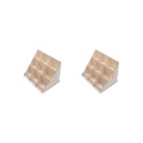 2er-Set Grußkarten-Präsentationsständer, Sammelkartenständer für Aufkleber, Einzelhandel, Postkarten, 27 x 19,3 x 19,3 cm, Braun 2er-Set Grußkarten-Präsentationsständer, Sammelkartenständer für Aufkleber, Einzelhandel, Postkarten, 27 x 19,3 x 19,3 cm, Braun von KSJOAIDDE