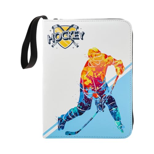 Hockey-Kartenbinder mit Ärmeln, Karten-Organizer für Sportspielkarten, Fußball, Blau, 24,5 x 18 x 4,5 cm Hockey-Kartenbinder mit Ärmeln, Karten-Organizer für Sportspielkarten, Fußball, Blau, 24,5 x 18 x 4,5 cm von KSJOAIDDE
