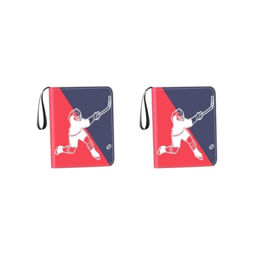 Sammelalbum mit 3 Ringen, Kartenhalter, Schutzalben für Spielkarten, Rot, Blau, 24,5 x 18 x 4,5 cm, 2 Stück Sammelalbum mit 3 Ringen, Kartenhalter, Schutzalben für Spielkarten, Rot, Blau, 24,5 x 18 x 4,5 cm, 2 Stück von KSJOAIDDE