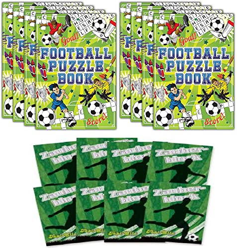 KSS Fußball Set 16 Teilig 8 X Zauberblock und 8 X Rätselbuch für Kindergeburtstag, als Mitbringsel, Mitgebsel,Verlosung, Tombola von KSS