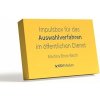 Impulsbox für das Auswahlverfahren - Kartenset Impulsbox für das Auswahlverfahren - Kartenset von KSV Mediengesellschaft