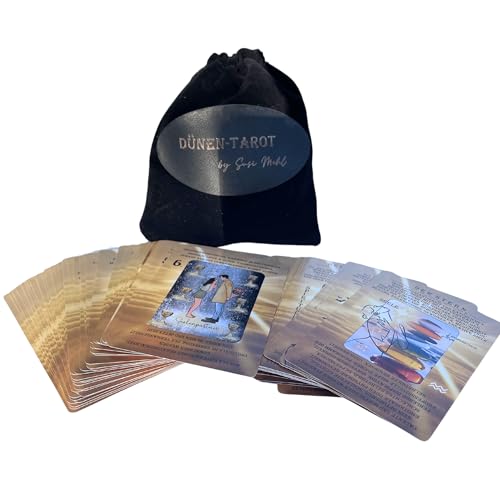 KT-Schmuckdesign Tarotkartenset 78 Karten Dünentarot by Susi Mehl mit Sternzeichen und Planeten umgekehrte Bedeutungen von KT-Schmuckdesign
