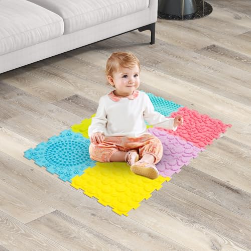 6 Teile Massage Puzzle Sensorische Bodenmatte Kinder 24x24x0.7 cm Ultra Sicher Sensorik Matten Orthopädische Massagematt Puzzlematte Baby Sensorische Boden spielmatten Sensorik-Puzzle-Matten-Set 6 Teile Massage Puzzle Sensorische Bodenmatte Kinder 24x24x0.7 cm Ultra Sicher Sensorik Matten Orthopädische Massagematt Puzzlematte Baby Sensorische Boden spielmatten Sensorik-Puzzle-Matten-Set von KTCINA