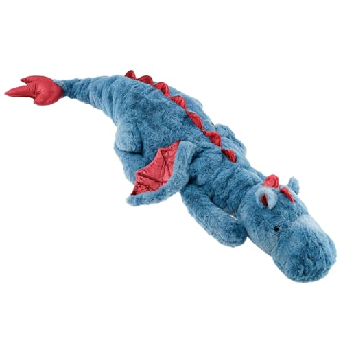 Dinosaur Plush Ultra Weiches und Zartes Haar Sicher Dinosaur Stuffed Angenehmes Umarmungserlebnis Dinosaurier Kuscheltier Anxiety Weighted Stuffed Animals für Kinder Erwachsene (Blau130) von KTCINA