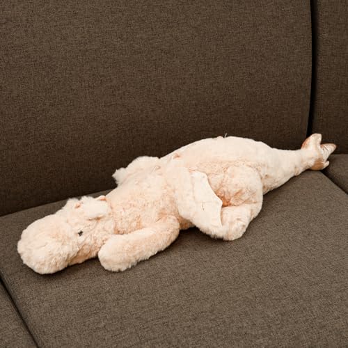 Dinosaur Plush Ultra Weiches und Zartes Haar Sicher Dinosaur Stuffed Angenehmes Umarmungserlebnis Dinosaurier Kuscheltier Anxiety Weighted Stuffed Animals für Kinder Erwachsene (Rosa70cm) von KTCINA