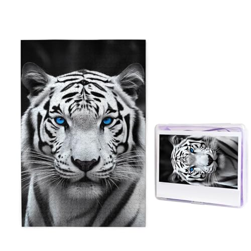 1000-teiliges Puzzle für Erwachsene, herausforderndes Puzzle für Spieleabende, Holzpuzzle, personalisierbar, benutzerdefinierte Holz-Puzzles für Familie, blauäugiger Tiger, Bildpuzzles, fertige Größe 1000-teiliges Puzzle für Erwachsene, herausforderndes Puzzle für Spieleabende, Holzpuzzle, personalisierbar, benutzerdefinierte Holz-Puzzles für Familie, blauäugiger Tiger, Bildpuzzles, fertige Größe von KTHSNSKL