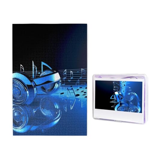 1000-teiliges Puzzle für Erwachsene, herausforderndes Puzzle für Spieleabende, Holzpuzzle, personalisierbar, benutzerdefinierte Holz-Puzzles für Familie, blaue Musik, Bildpuzzles, fertige Größe 74,9 x 1000-teiliges Puzzle für Erwachsene, herausforderndes Puzzle für Spieleabende, Holzpuzzle, personalisierbar, benutzerdefinierte Holz-Puzzles für Familie, blaue Musik, Bildpuzzles, fertige Größe 74,9 x von KTHSNSKL