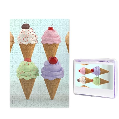 1000-teiliges Puzzle für Erwachsene, herausforderndes Puzzle für Spieleabende, Holzpuzzle, personalisierbar, individuelle Holz-Puzzles für Familie, Eistüten, Bilderpuzzles, fertige Größe 74,9 x 50 cm 1000-teiliges Puzzle für Erwachsene, herausforderndes Puzzle für Spieleabende, Holzpuzzle, personalisierbar, individuelle Holz-Puzzles für Familie, Eistüten, Bilderpuzzles, fertige Größe 74,9 x 50 cm von KTHSNSKL
