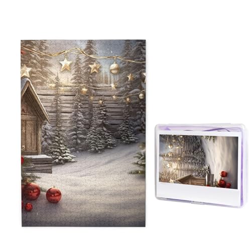 1000-teiliges Puzzle für Erwachsene, herausforderndes Puzzle für Spieleabende, Holzpuzzle, personalisierbar, individuelle Holz-Puzzles für Familie, Weihnachten, Holzbild, Puzzle, fertige Größe 74,9 x von KTHSNSKL