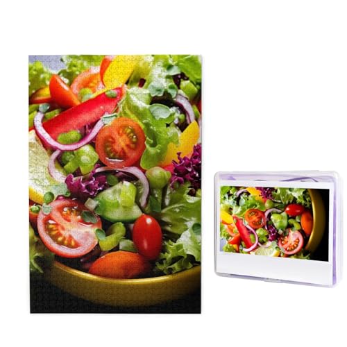 1000-teiliges Puzzle für Erwachsene, herausforderndes Puzzle für Spieleabende, Holzpuzzle, personalisierbar, individuelle Holz-Puzzles für Familie, bunt, verschiedene Salat-Bilderpuzzles, fertige 1000-teiliges Puzzle für Erwachsene, herausforderndes Puzzle für Spieleabende, Holzpuzzle, personalisierbar, individuelle Holz-Puzzles für Familie, bunt, verschiedene Salat-Bilderpuzzles, fertige von KTHSNSKL