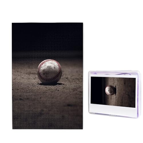 1000-teiliges Puzzle für Erwachsene, herausforderndes Puzzle für Spieleabende, Holzpuzzle, personalisierte Holz-Puzzles für Familie, Baseball-Bilderpuzzles, fertige Größe 74,9 x 50 cm von KTHSNSKL
