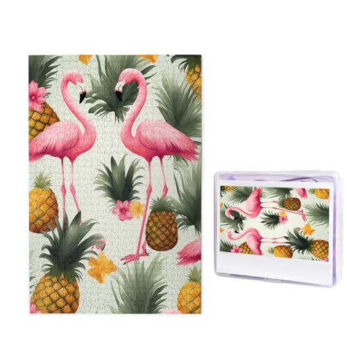1000-teiliges Puzzle für Erwachsene, herausforderndes Puzzle für Spieleabende, Holzpuzzle, personalisierte Holz-Puzzles für Familie, Flamingos und Ananas, Bilderpuzzles, fertige Größe 74,9 x 50 cm 1000-teiliges Puzzle für Erwachsene, herausforderndes Puzzle für Spieleabende, Holzpuzzle, personalisierte Holz-Puzzles für Familie, Flamingos und Ananas, Bilderpuzzles, fertige Größe 74,9 x 50 cm von KTHSNSKL