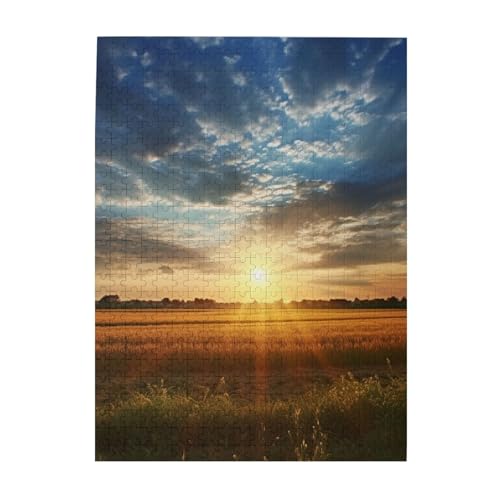 500-teiliges Puzzle für Erwachsene, herausfordernde Puzzles für Spieleabende, Holzpuzzle, personalisierbar, benutzerdefinierte Holzpuzzles für Familienfeld, Sonnenaufgang, Bildpuzzles, fertige Größe 500-teiliges Puzzle für Erwachsene, herausfordernde Puzzles für Spieleabende, Holzpuzzle, personalisierbar, benutzerdefinierte Holzpuzzles für Familienfeld, Sonnenaufgang, Bildpuzzles, fertige Größe von KTHSNSKL