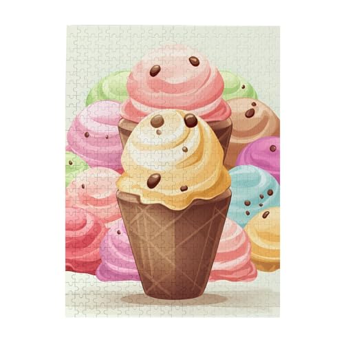 500-teiliges Puzzle für Erwachsene, herausfordernde Puzzles für Spieleabende, Holzpuzzle, personalisierbar, individuelle Holzpuzzles für Familie, Eiscreme-Bilderpuzzles, fertige Größe 51,8 x 38,1 cm 500-teiliges Puzzle für Erwachsene, herausfordernde Puzzles für Spieleabende, Holzpuzzle, personalisierbar, individuelle Holzpuzzles für Familie, Eiscreme-Bilderpuzzles, fertige Größe 51,8 x 38,1 cm von KTHSNSKL