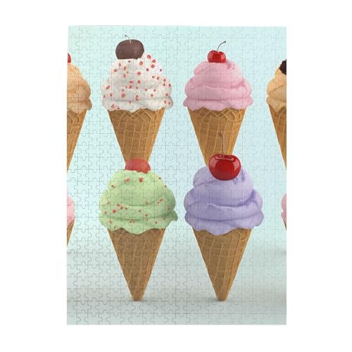 500-teiliges Puzzle für Erwachsene, herausfordernde Puzzles für Spieleabende, Holzpuzzle, personalisierbar, individuelle Holzpuzzles für Familie, Eiswaffeln, Bildpuzzles, fertige Größe 51,8 x 38,1 cm 500-teiliges Puzzle für Erwachsene, herausfordernde Puzzles für Spieleabende, Holzpuzzle, personalisierbar, individuelle Holzpuzzles für Familie, Eiswaffeln, Bildpuzzles, fertige Größe 51,8 x 38,1 cm von KTHSNSKL