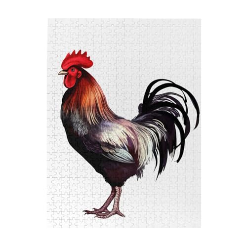 500-teiliges Puzzle für Erwachsene, herausfordernde Puzzles für Spieleabende, Holzpuzzle, personalisierbar, individuelle Holzpuzzles für Familie, Hahn-Bilderpuzzles, fertige Größe 51,8 x 38,1 cm 500-teiliges Puzzle für Erwachsene, herausfordernde Puzzles für Spieleabende, Holzpuzzle, personalisierbar, individuelle Holzpuzzles für Familie, Hahn-Bilderpuzzles, fertige Größe 51,8 x 38,1 cm von KTHSNSKL