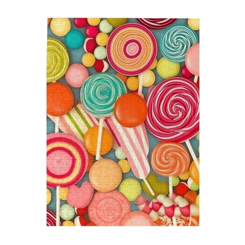 500-teiliges Puzzle für Erwachsene, herausfordernde Puzzles für Spieleabende, Holzpuzzle, personalisierbar, individuelle Holzpuzzles für Familie, Lutscher, Musterbild, Puzzles, fertige Größe 51,8 x 500-teiliges Puzzle für Erwachsene, herausfordernde Puzzles für Spieleabende, Holzpuzzle, personalisierbar, individuelle Holzpuzzles für Familie, Lutscher, Musterbild, Puzzles, fertige Größe 51,8 x von KTHSNSKL