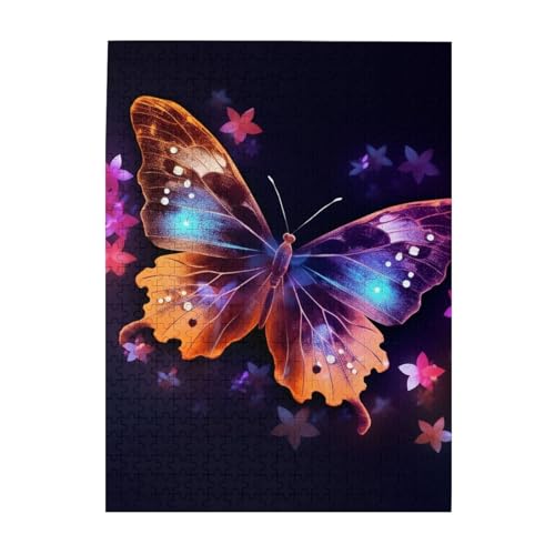 500-teiliges Puzzle für Erwachsene, herausfordernde Puzzles für Spieleabende, Holzpuzzle, personalisierbar, individuelle Holzpuzzles für Familie, Schmetterlings-Bilderpuzzles, fertige Größe 51,8 x 500-teiliges Puzzle für Erwachsene, herausfordernde Puzzles für Spieleabende, Holzpuzzle, personalisierbar, individuelle Holzpuzzles für Familie, Schmetterlings-Bilderpuzzles, fertige Größe 51,8 x von KTHSNSKL