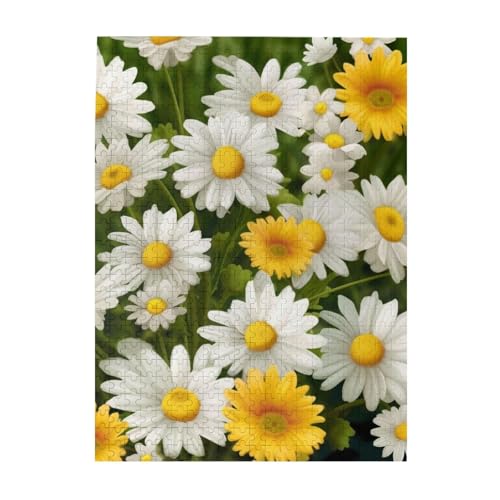 500-teiliges Puzzle für Erwachsene, herausfordernde Puzzles für Spieleabende, Holzpuzzle, personalisierbar, individuelle Holzpuzzles für Familie, Sommer, Blume, Gänseblümchen, Blumenbild, Puzzle 500-teiliges Puzzle für Erwachsene, herausfordernde Puzzles für Spieleabende, Holzpuzzle, personalisierbar, individuelle Holzpuzzles für Familie, Sommer, Blume, Gänseblümchen, Blumenbild, Puzzle von KTHSNSKL