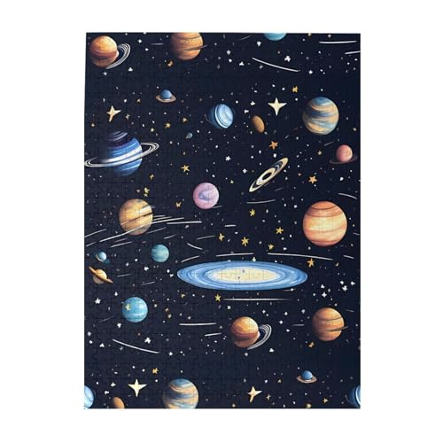 500-teiliges Puzzle für Erwachsene, herausfordernde Puzzles für Spieleabende, Holzpuzzle, personalisierbar, individuelle Holzpuzzles für Familie, die Solar-Familie, Bilderpuzzles, fertige Größe 51,8 x 500-teiliges Puzzle für Erwachsene, herausfordernde Puzzles für Spieleabende, Holzpuzzle, personalisierbar, individuelle Holzpuzzles für Familie, die Solar-Familie, Bilderpuzzles, fertige Größe 51,8 x von KTHSNSKL