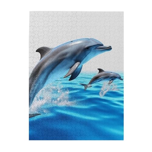 500-teiliges Puzzle für Erwachsene, herausfordernde Puzzles für Spieleabende, Holzpuzzle, personalisierbar, individuelle Holzpuzzles für Familie, einzigartige 3D-Tier-Delfin-Bilder-Puzzles, fertige 500-teiliges Puzzle für Erwachsene, herausfordernde Puzzles für Spieleabende, Holzpuzzle, personalisierbar, individuelle Holzpuzzles für Familie, einzigartige 3D-Tier-Delfin-Bilder-Puzzles, fertige von KTHSNSKL